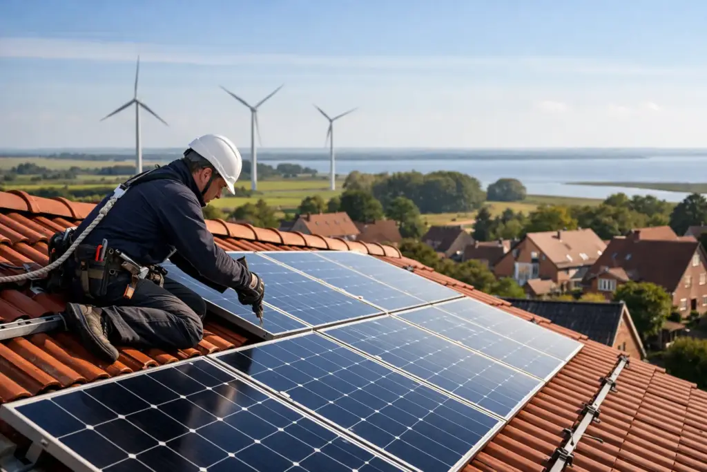 Dachmontage Photovoltaik in Norddeutschland