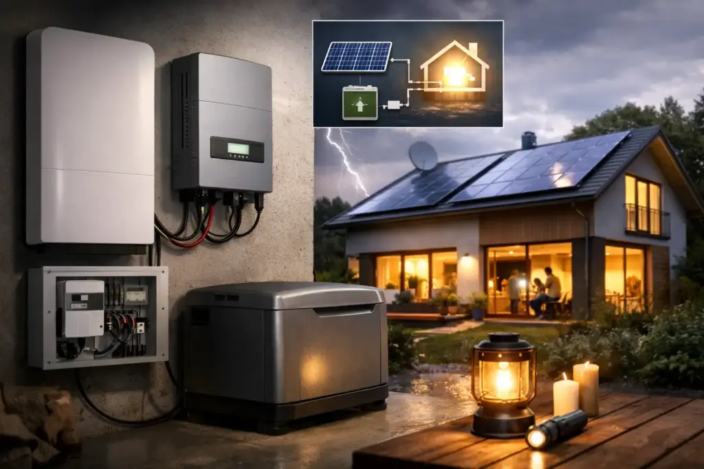 Notstrom mit Solaranlage im Haus richtig planen