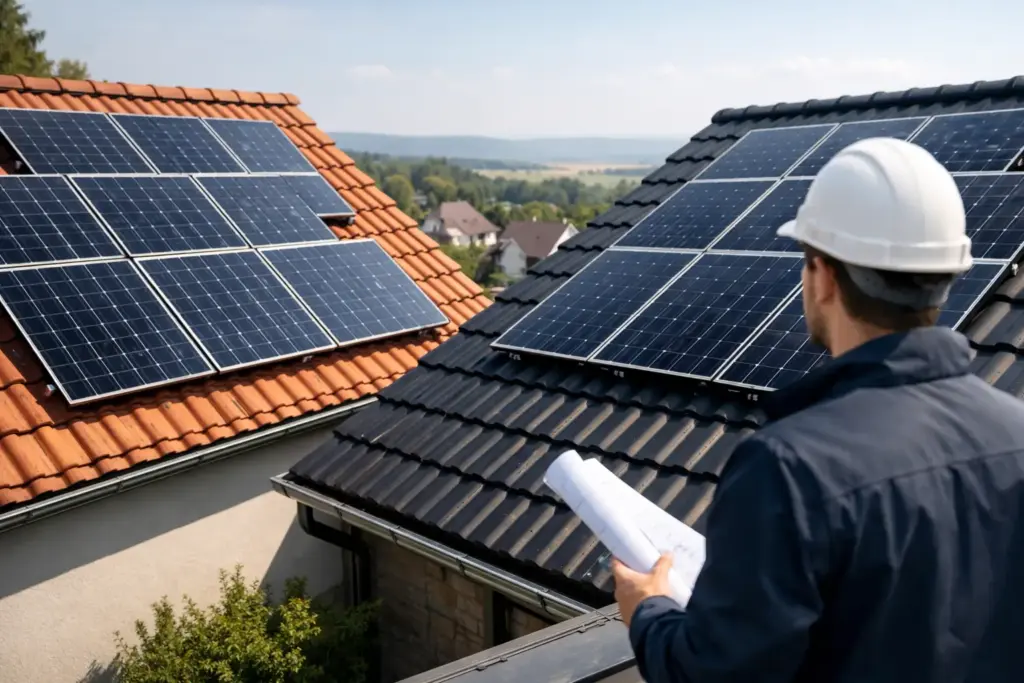 Solarmodule für Ost-West-Dach richtig planen
